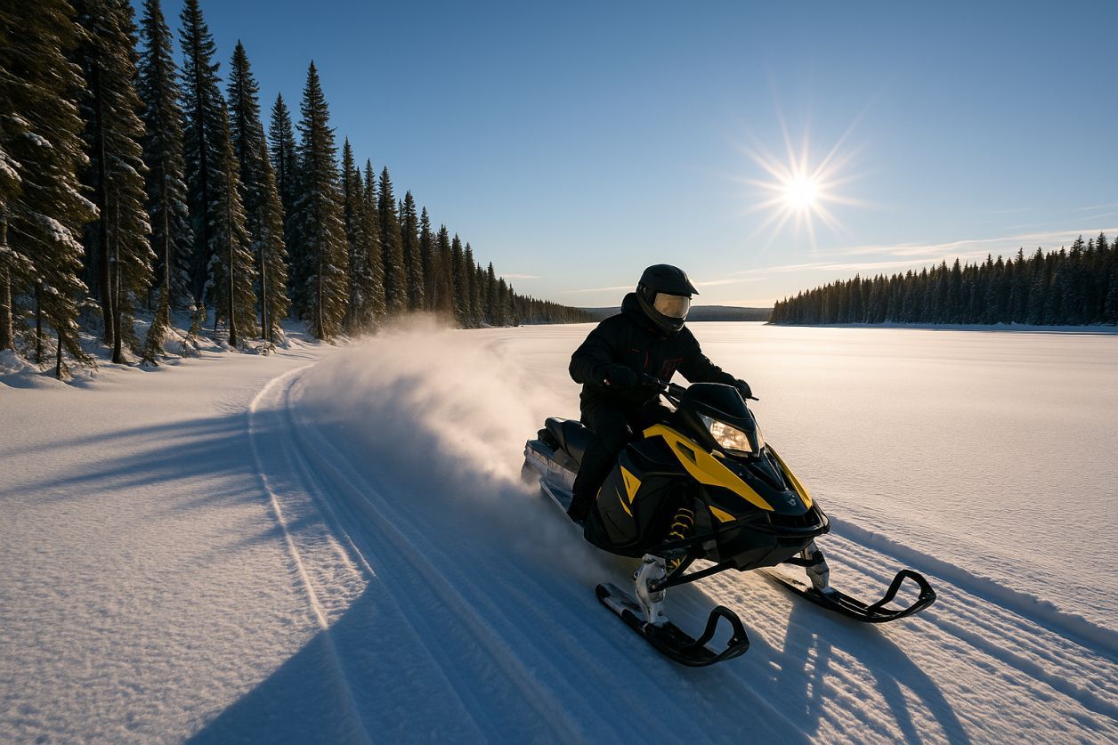 Aventure en motoneige au Canada sauvage