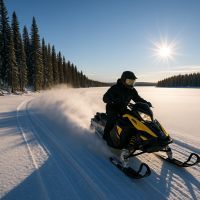 Aventure en motoneige au Canada sauvage